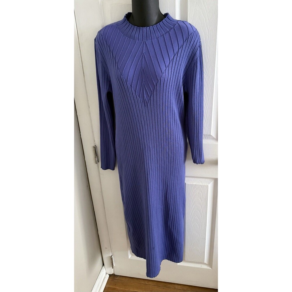 Nanette Lepore Women’s Size XL Knit Sweater Dress Purple Periwinkle